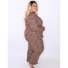 Load image into Gallery viewer, Cheetah Print Pajama Set-Set-Ewa Squared Boutique